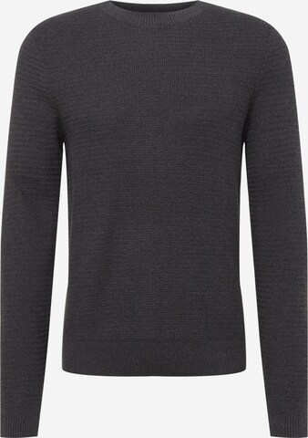 TOM TAILOR Sweater in Black: front