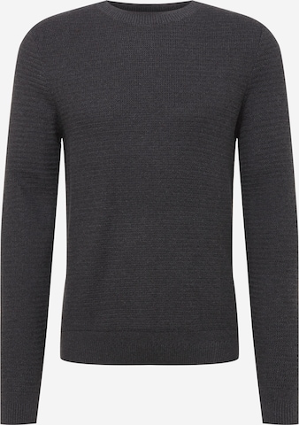 TOM TAILOR Sweater in Black: front