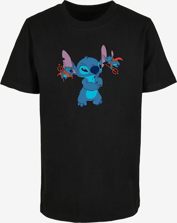 ABSOLUTE CULT Shirt 'Lilo And Stitch' in Zwart: voorkant