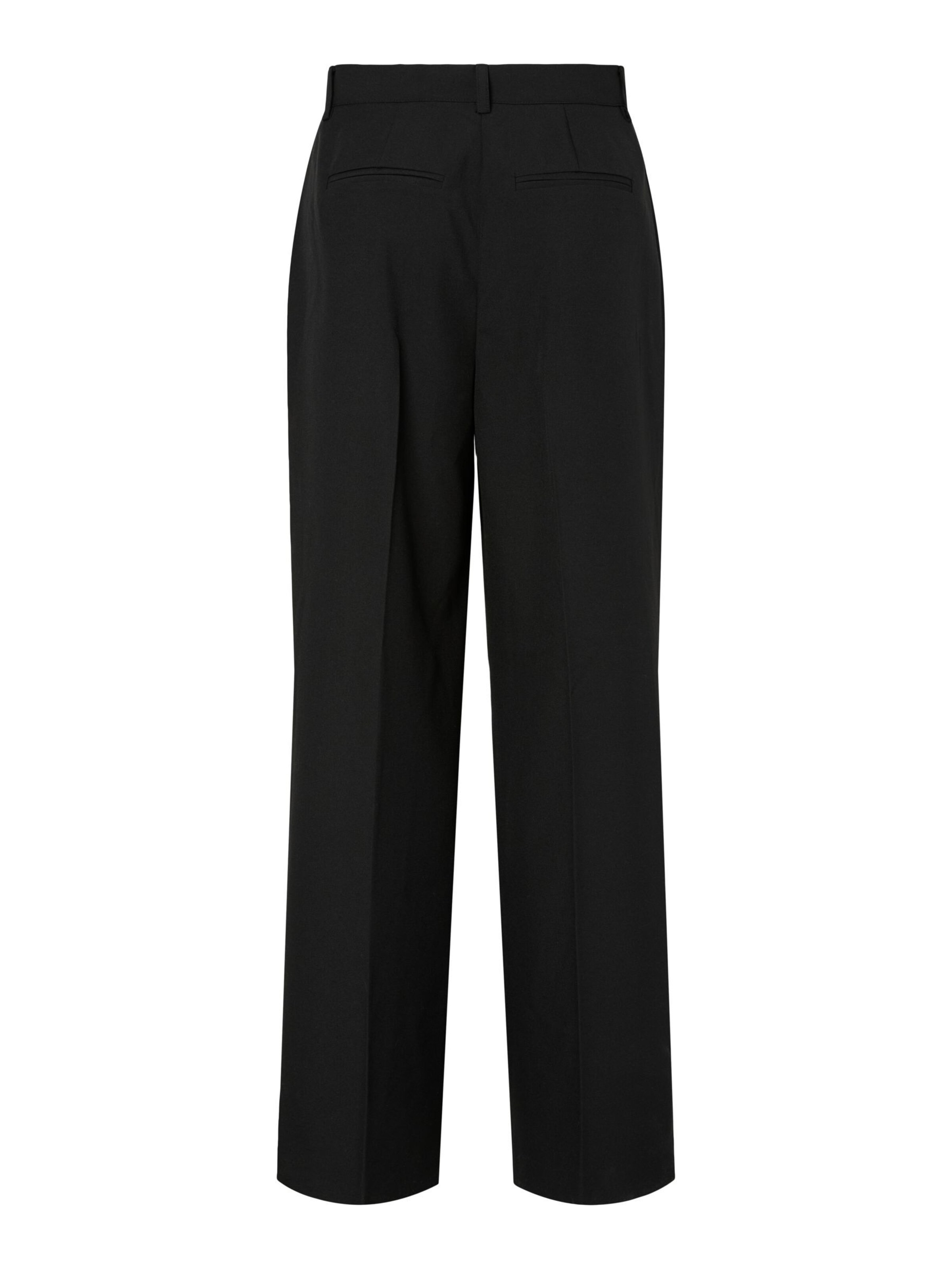 YAS regular Bukser med fals 'YASRiu' i sort