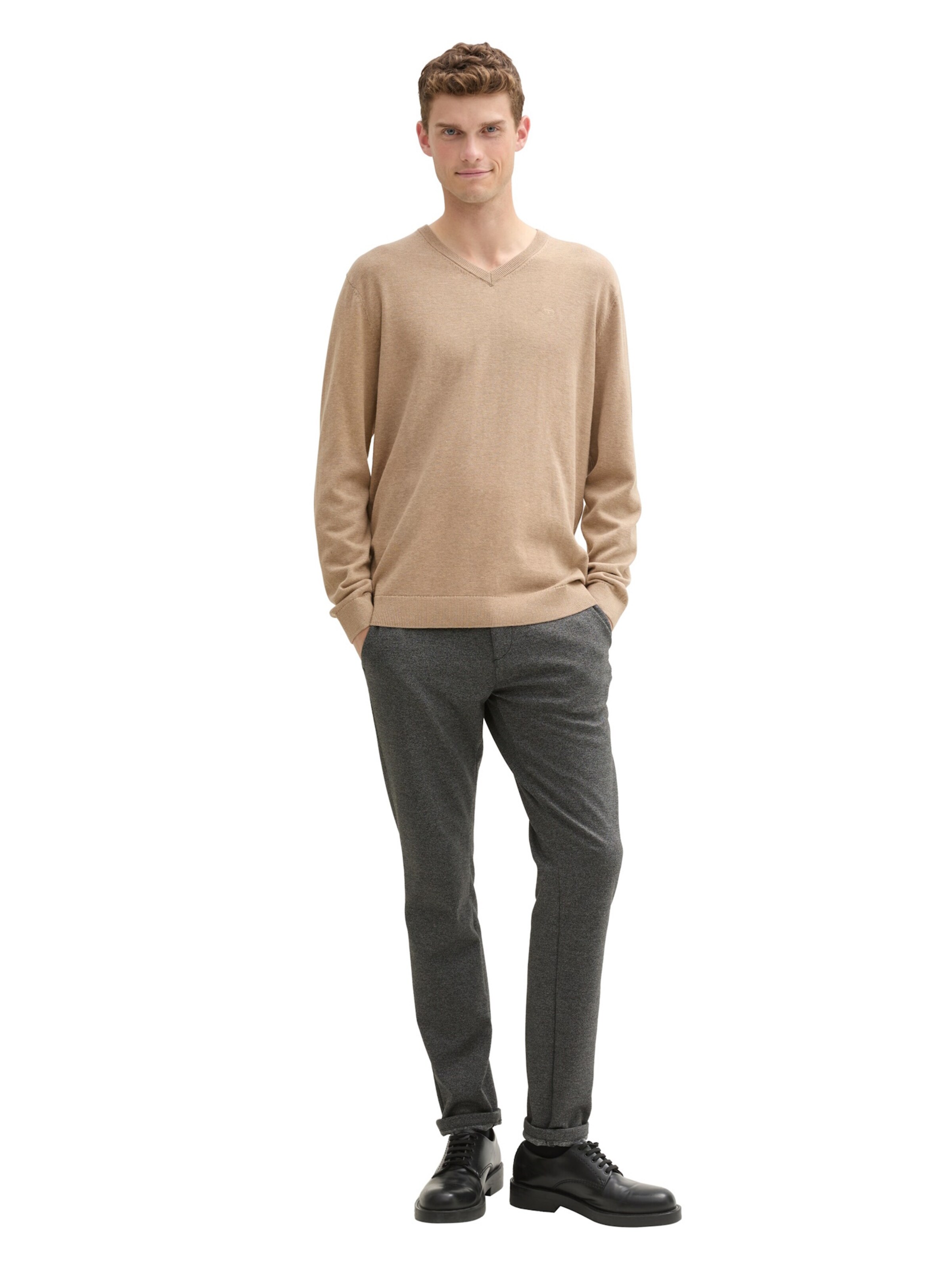 TOM TAILOR Sweater in Brown: front