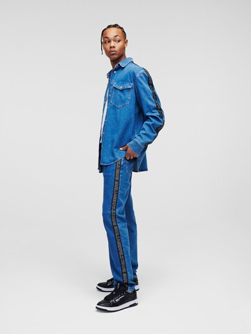 Karl Lagerfeld Comfort Fit Skjorte i blå