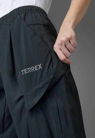 ADIDAS TERREX Свободный крой Штаны в спортивном стиле 'Xploric' в Черный