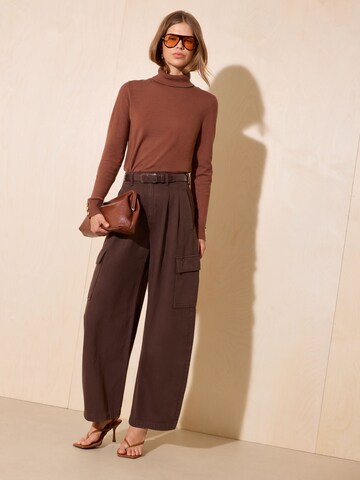 Wide Leg Jean à pince Friends Like These en marron
