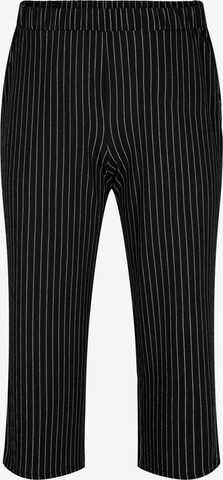 Wide Leg Pantalon 'CAADELYN' Zizzi en noir : devant