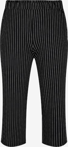 Wide Leg Pantalon 'CAADELYN' Zizzi en noir : devant