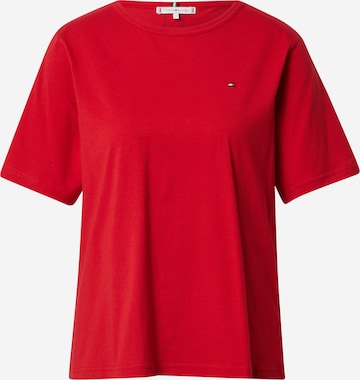 T-shirt TOMMY HILFIGER en rouge : devant