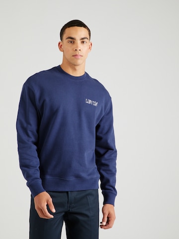 LEVI'S ® Sweatshirt 'Relaxd Graphic Crew' i blå: forside