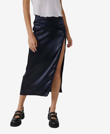 Free People Rok 'DAKOTA' in Blauw: voorkant