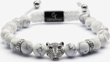 Bracelet 'Leopard Head' GT Collection en blanc : devant