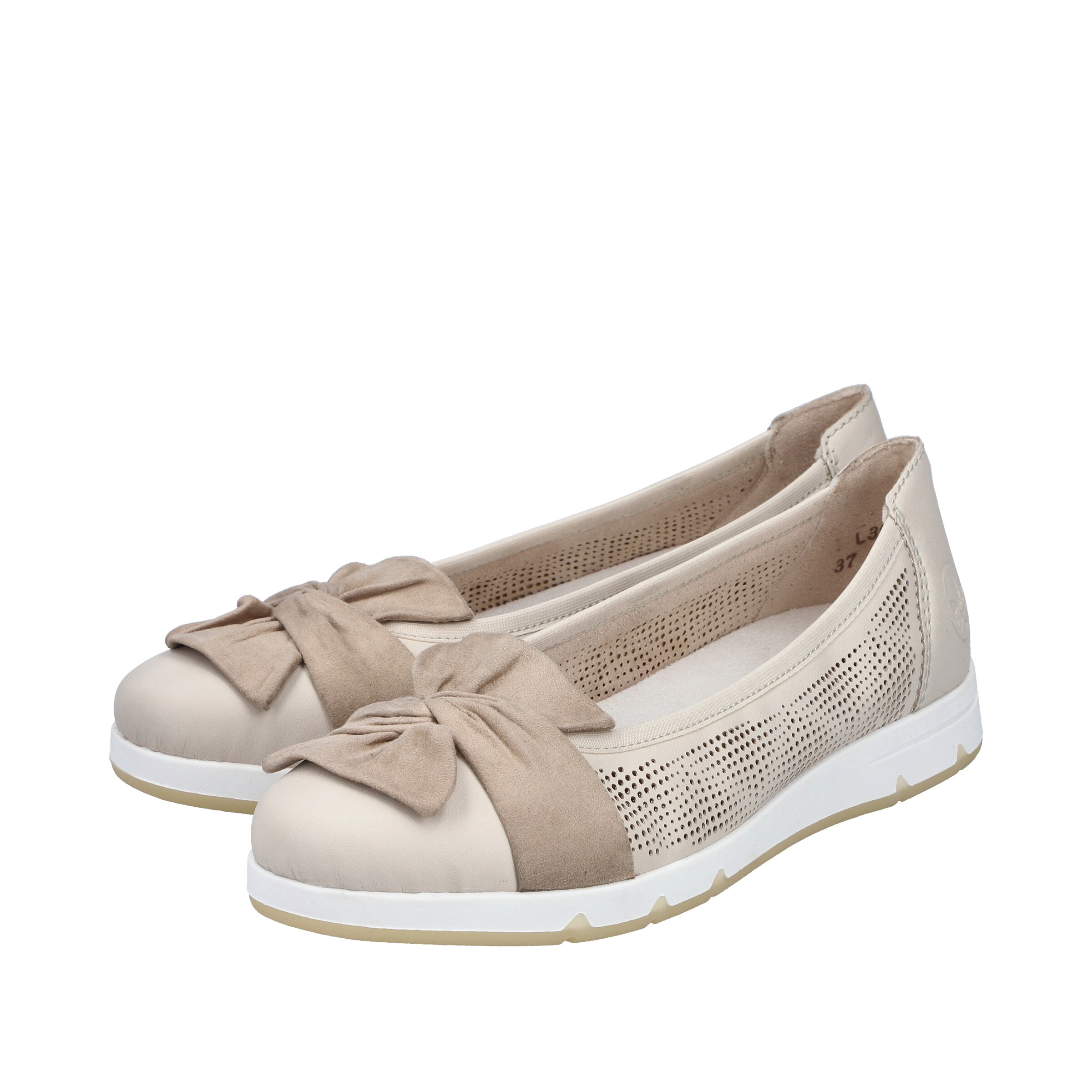 Rieker Ballet Flats with Strap ' L3066 ' in Beige