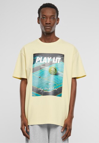 MT Upscale T-Shirt 'PlayLit' in Gelb: predná strana