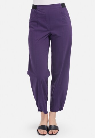 HELMIDGE Loosefit Broek in Lila: voorkant