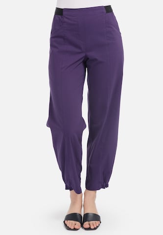 HELMIDGE Chinohose in Lila: front