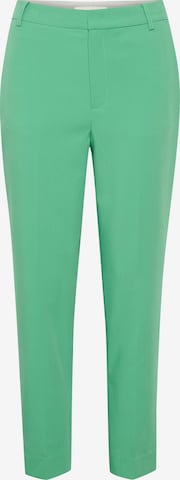 Part Two Pleated Pants 'Urbana' in Green: front