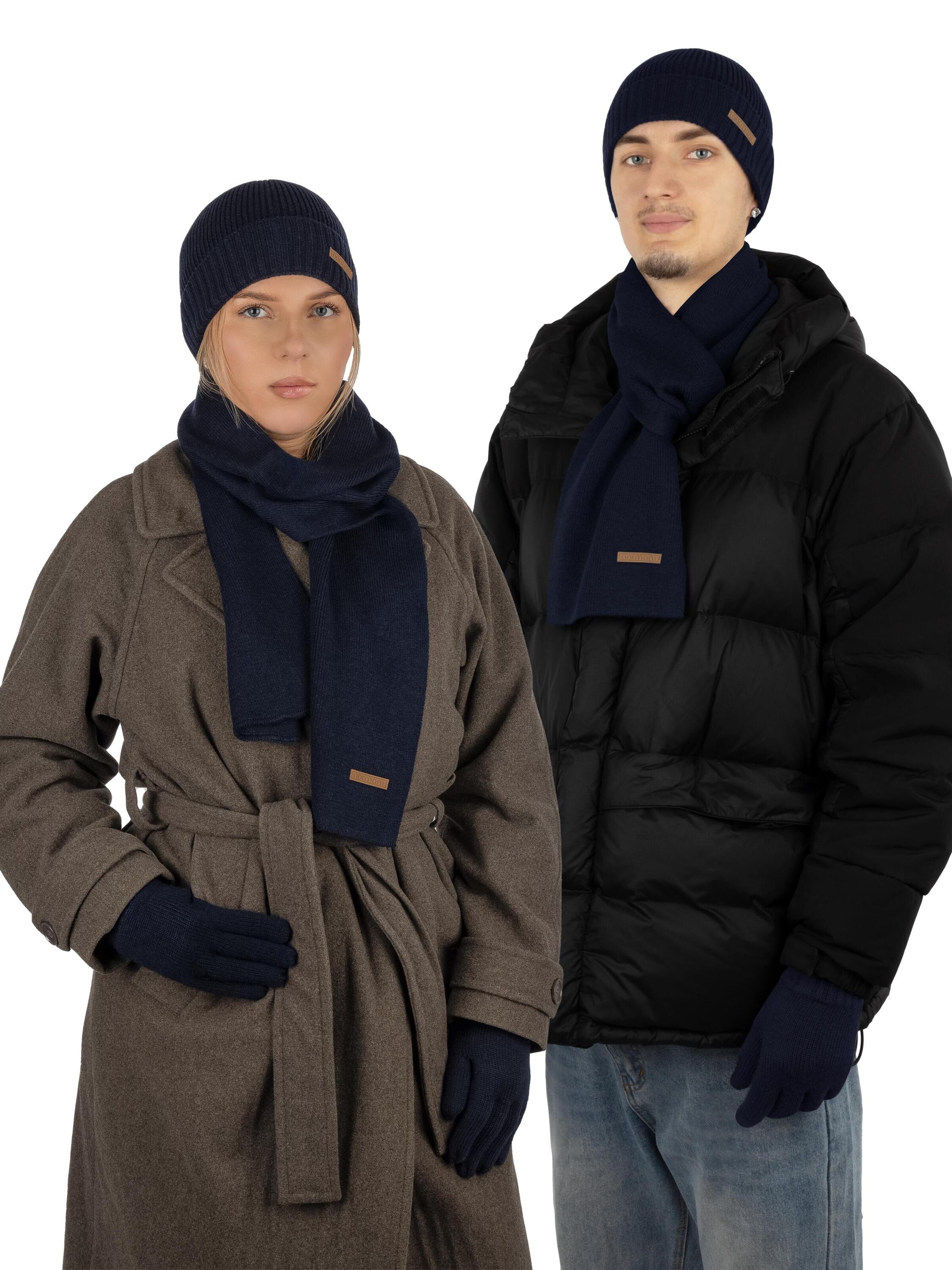 normani Beanie 'Mütze, Schal und Handschuhe Yuma ' in Blue: front