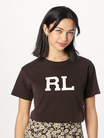 Polo Ralph Lauren Тениска 'PRIDE' в кафяво: отпред
