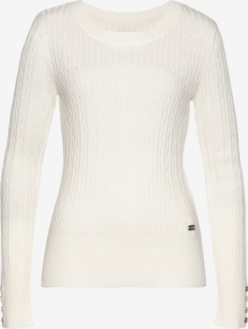 Tom Tailor Polo Team Sweater in White: front
