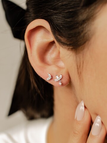 Hey Happiness Ohrringe 'Floral' in Silber