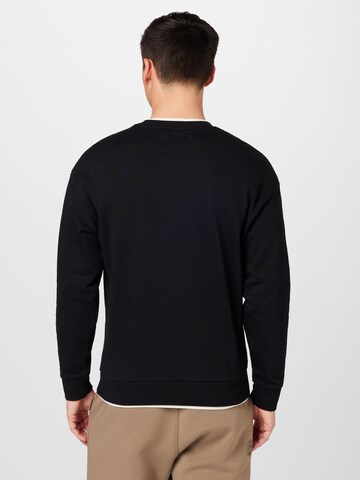 TOM TAILOR DENIM Sweatshirt in Schwarz