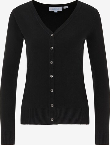 usha BLUE LABEL Knit Cardigan in Black: front