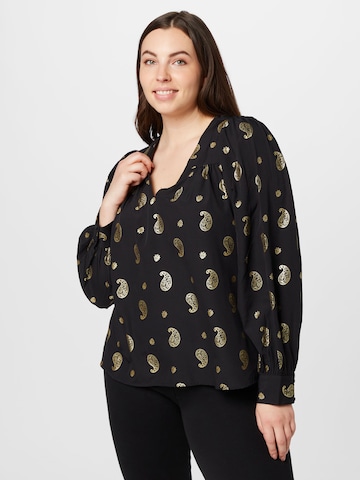 Vero Moda Curve Blouse in Zwart: voorkant