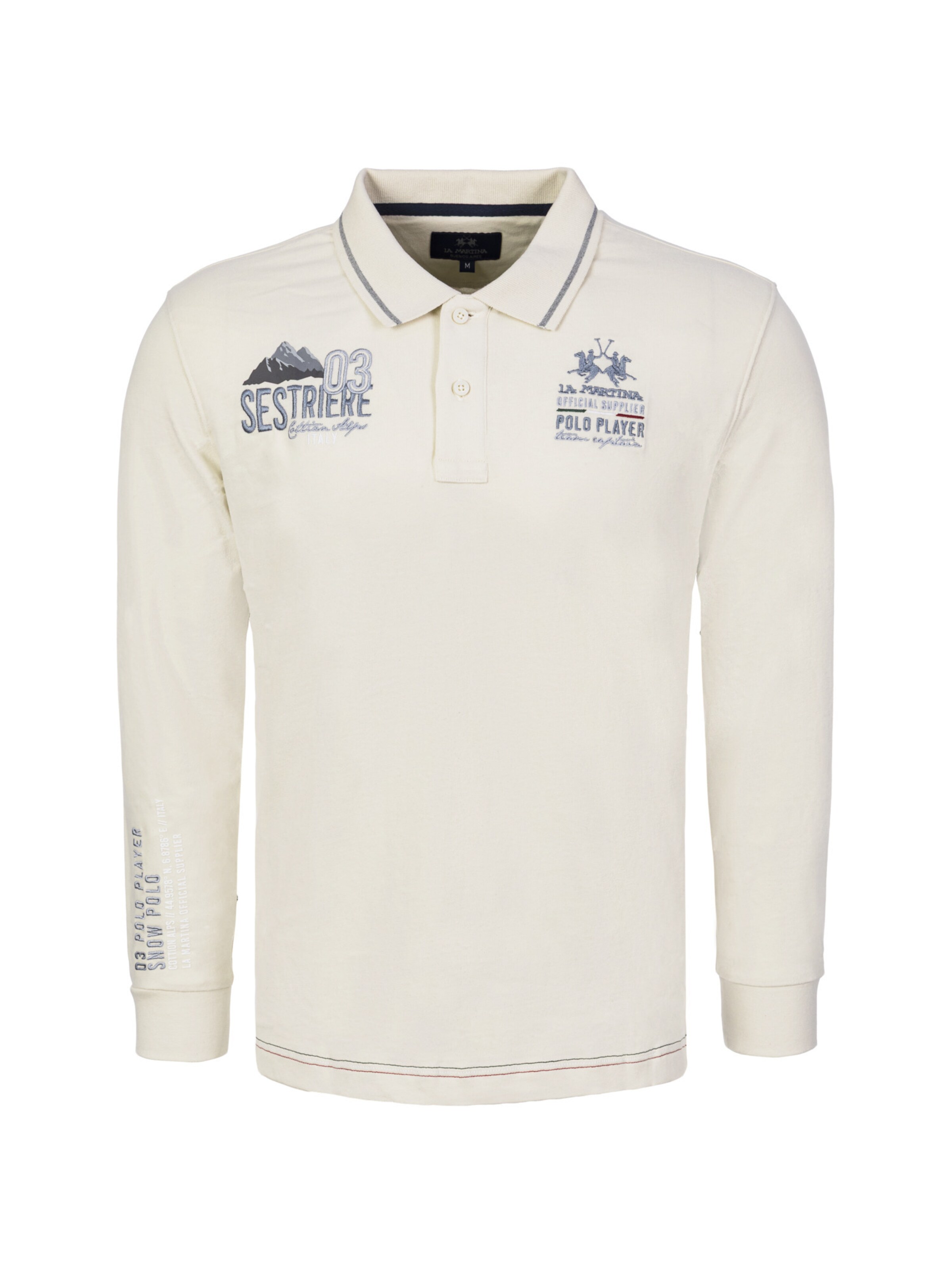 La Martina Shirt ' MBP301 ' in Beige: voorkant