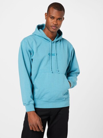 Obey Sweatshirt in Blauw: voorkant