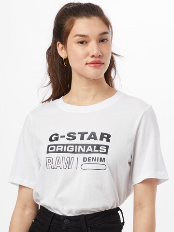 balts G-Star RAW T-Krekls: no priekšpuses