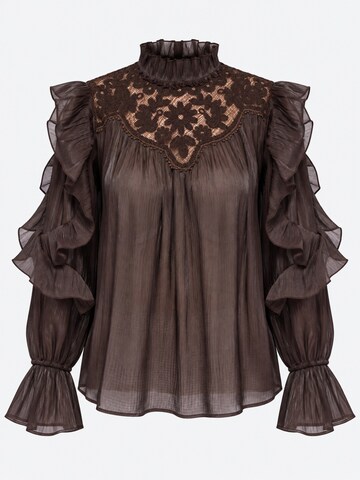 Ombre - Blusa en marrón: frente