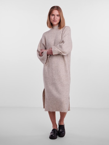 PIECES Knitted dress 'JADE' in Beige: front