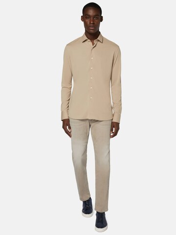 Boggi Milano Regular Fit Hemd in Beige