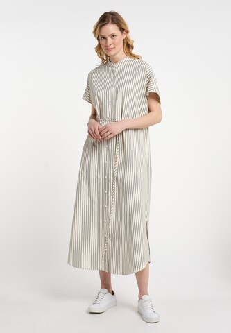 DreiMaster Maritim Shirt Dress in Beige