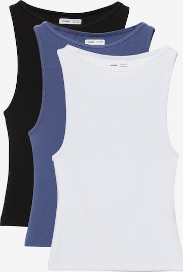 Pull&Bear Toppi koossa XS värissä opaali / musta / valkoinen, Tuotenäkymä