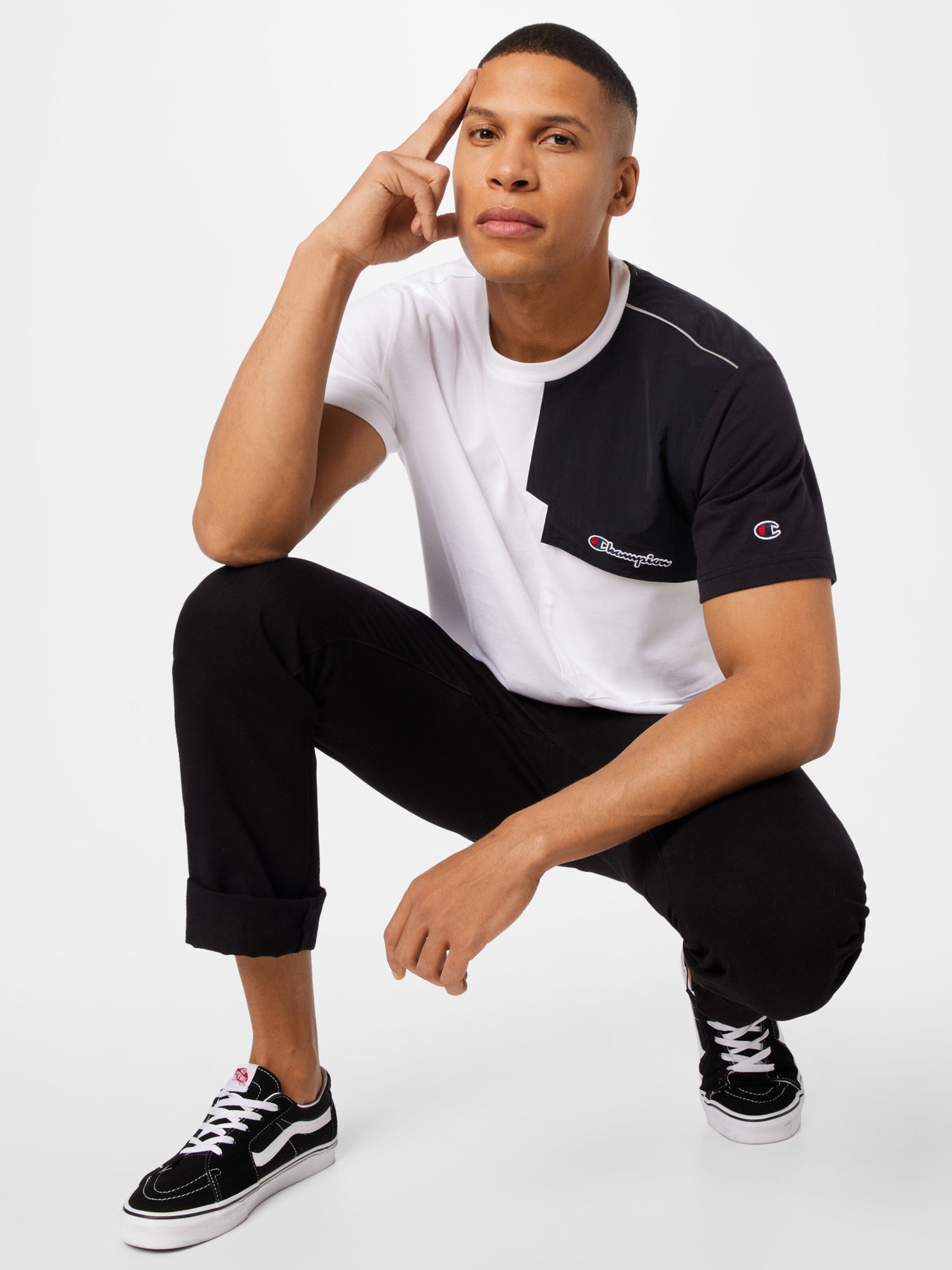 Männer Shirts Champion Authentic Athletic Apparel T-Shirt 'Crewneck' in Weiß - UZ87245 Männer Shirts Champion Authentic Athletic Apparel T-Shirt 'Crewneck' in Weiß - UZ87245