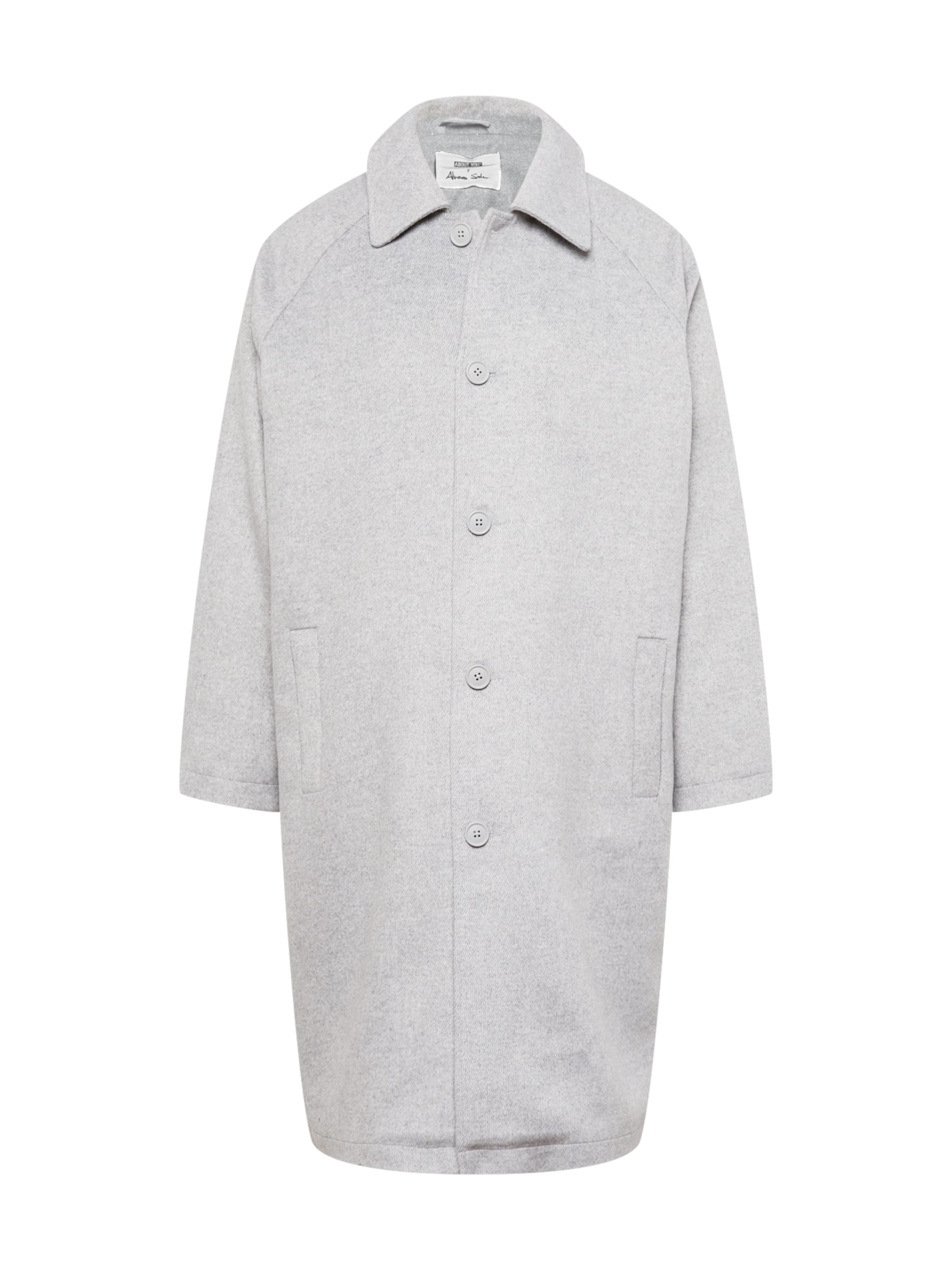 ABOUT YOU x Alvaro Soler Between-Seasons Coat &#x27;Joscha&#x27; in Grey: front