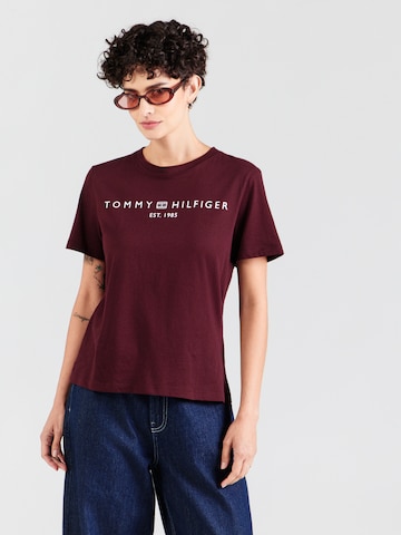 Tricou de la TOMMY HILFIGER pe roșu: față
