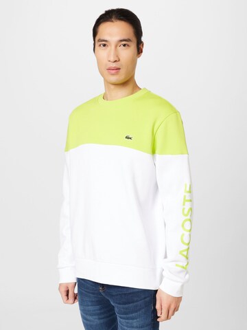 Sweat-shirt LACOSTE en blanc : devant