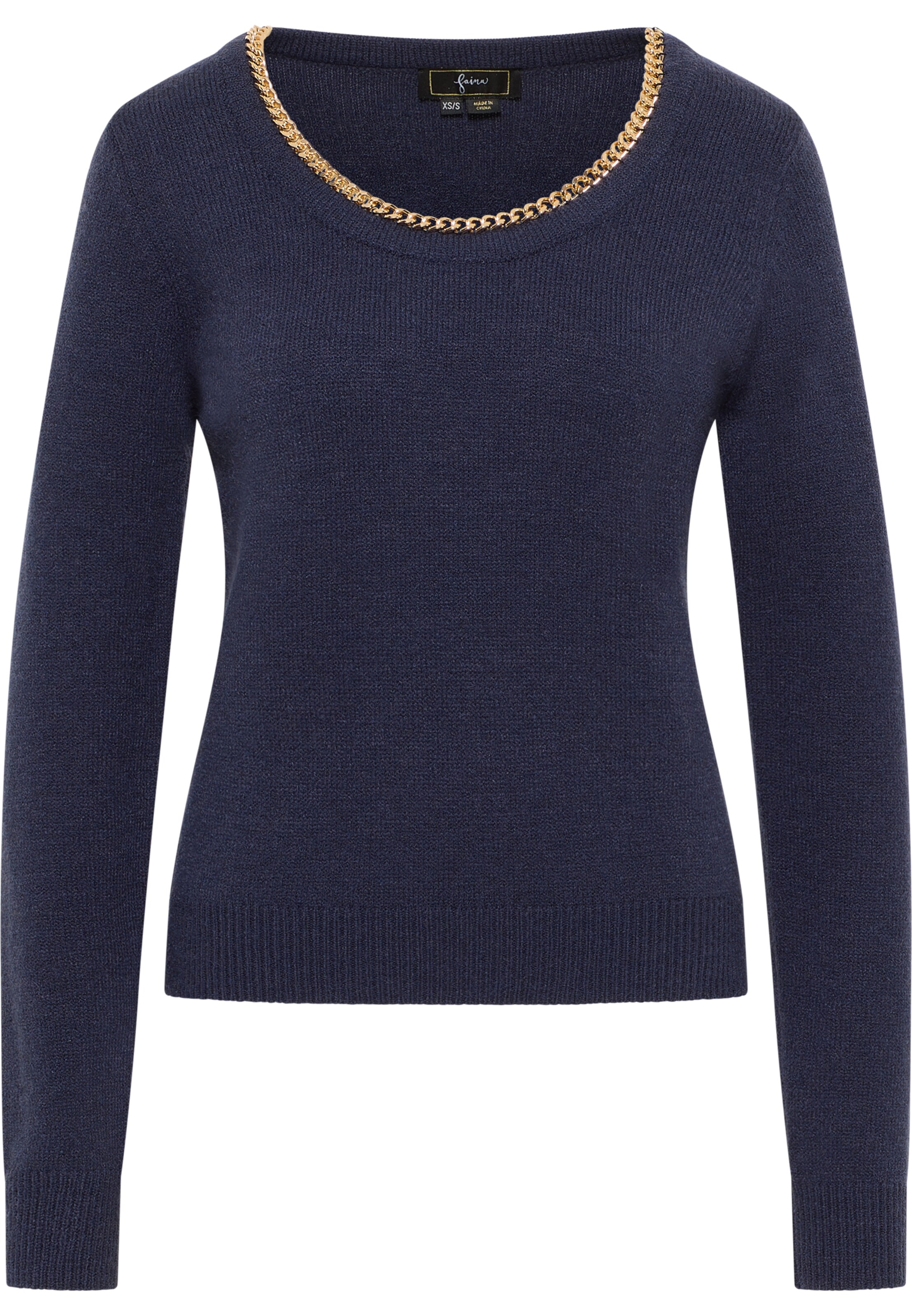 zils faina Džemperis: no priekšpuses