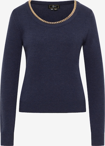 faina - Pullover em azul: frente