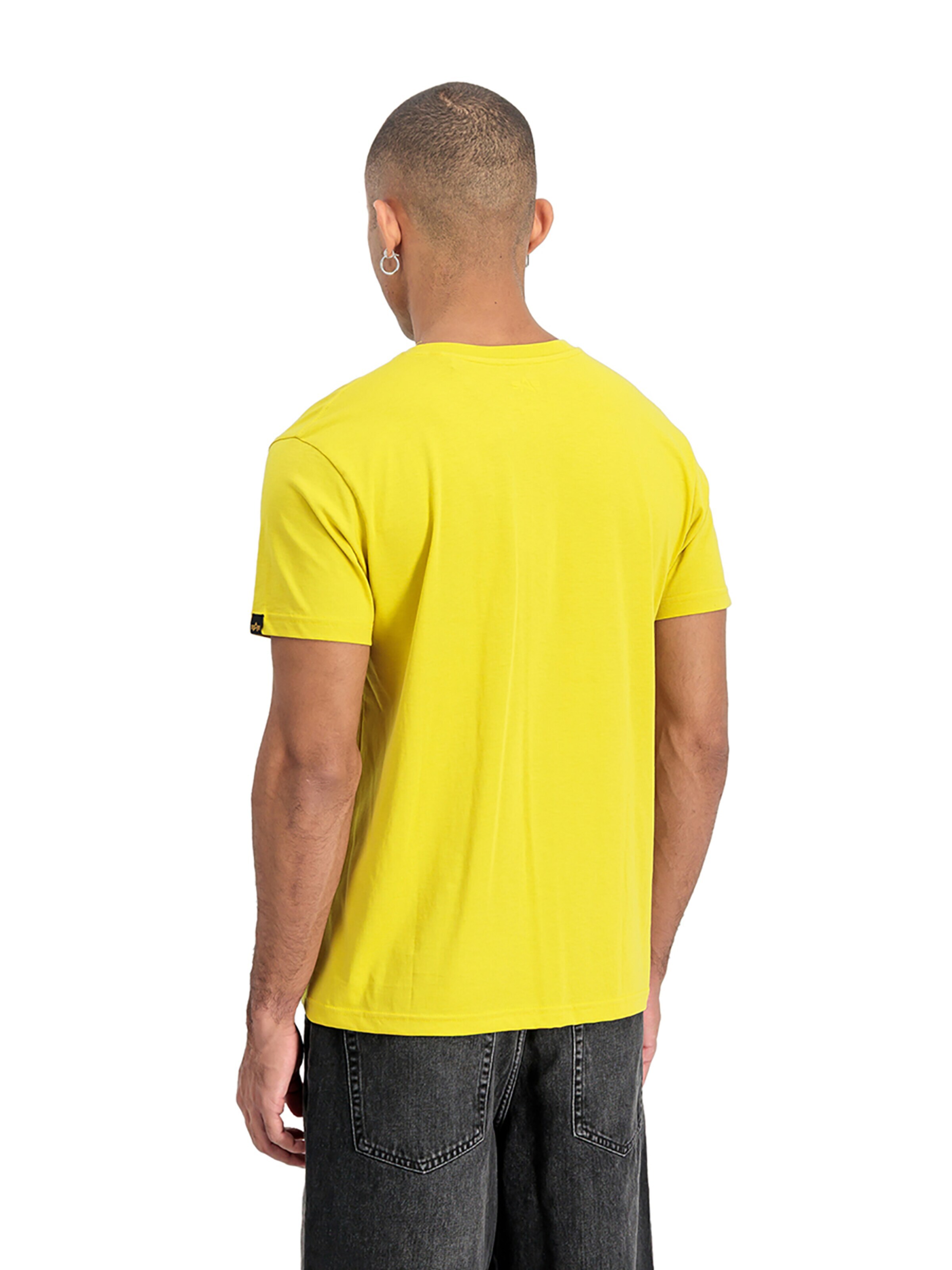 ALPHA INDUSTRIES Shirt 'Basic Logo' in Yellow