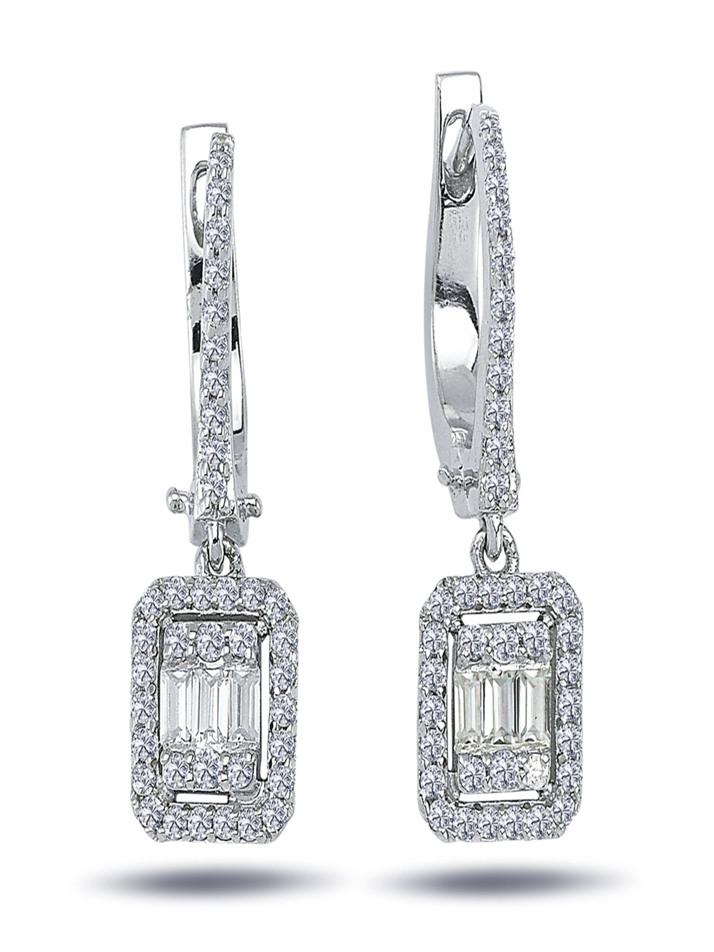 EinStein Diamant Earrings 'Creole' in Silver: front