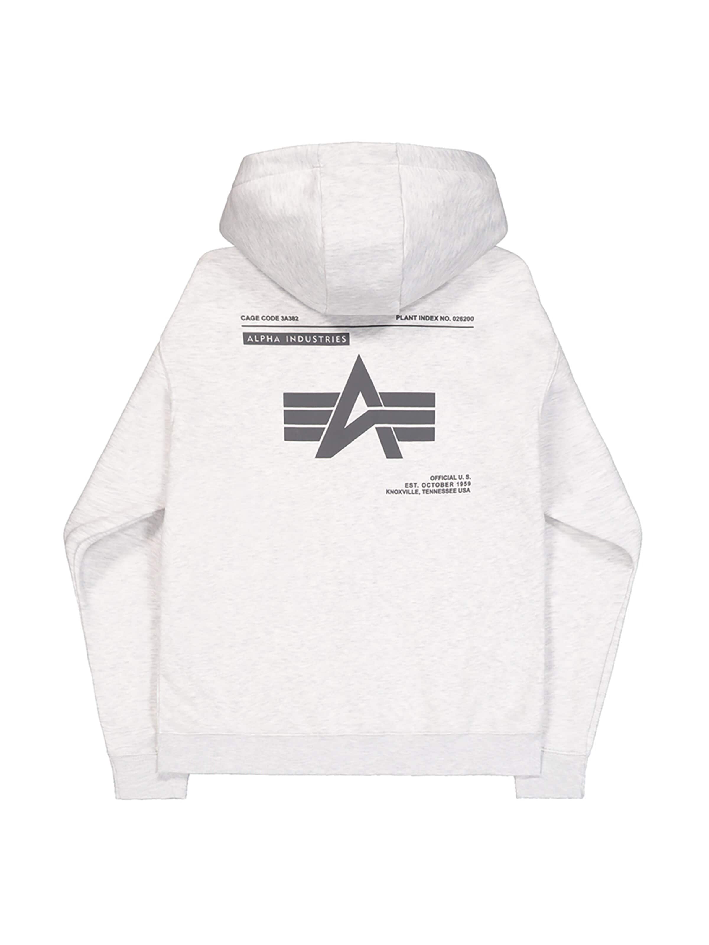 ALPHA INDUSTRIES Sweatjacke in Grau