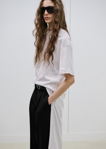 MANGO Wide leg Pleat-Front Pants 'Cinta' in Black