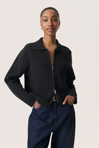 SOAKED IN LUXURY Cardigan 'Havena' i sort: forside