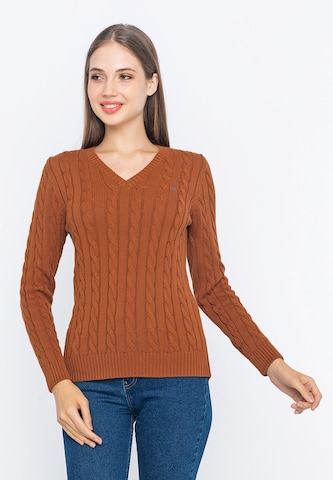 Basics and More Pullover in Braun