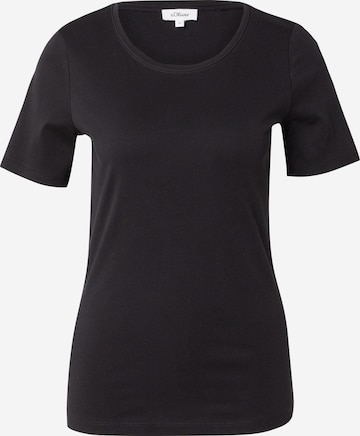 s.Oliver Shirt in Zwart: voorkant