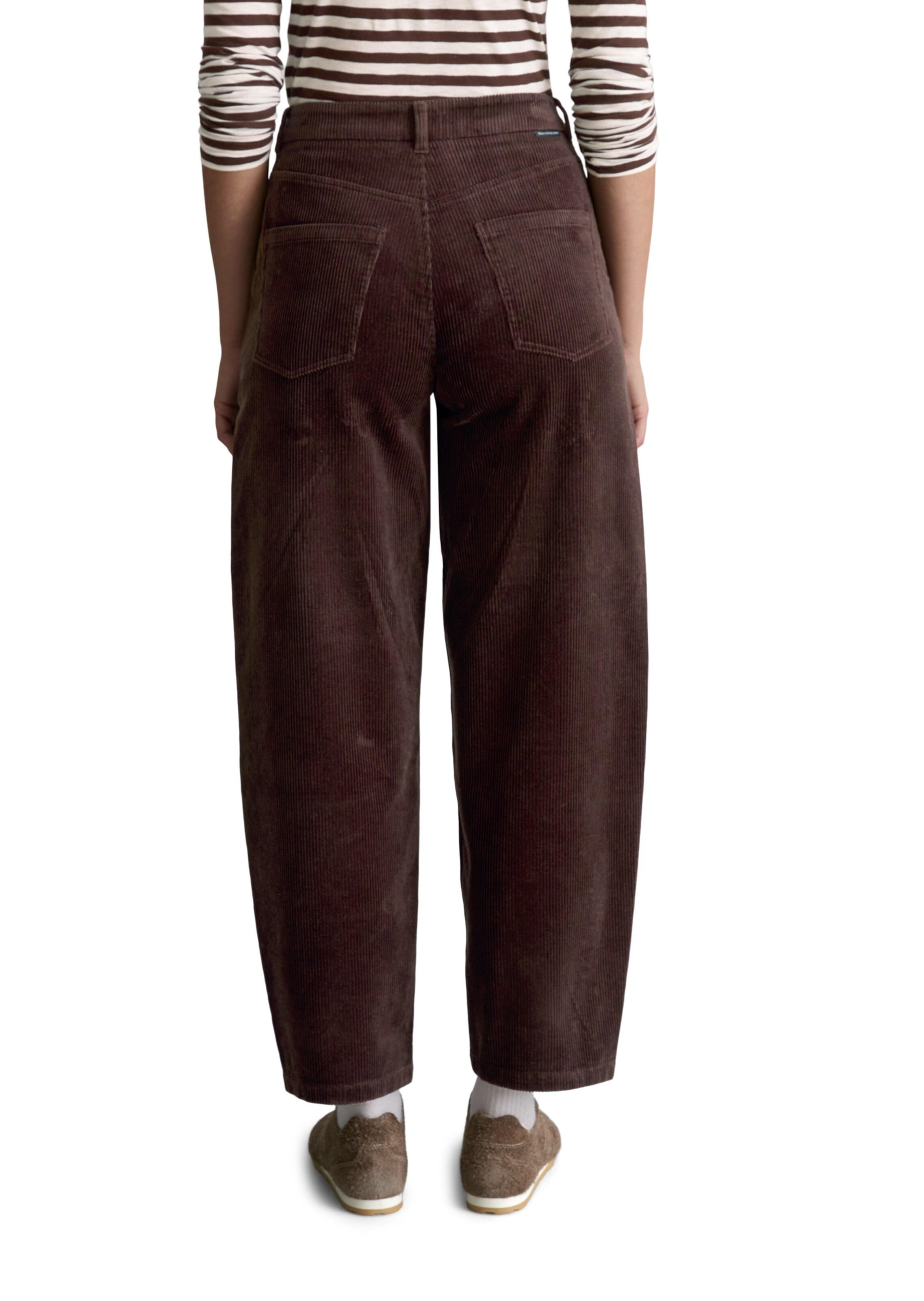 Marc O'Polo DENIM Barrel Trousers 'Airin' in Brown