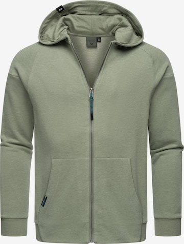 Ragwear Zip-Up Hoodie 'Zenway' in Green: front