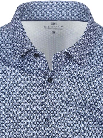 DESOTO Slim fit Button Up Shirt in Blue